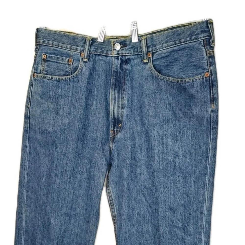 Levi's 550 Relaxed Fit Jeans 38/31 Blue Denim High Waisted Work Wear Streetwear - Picture 4 of 9